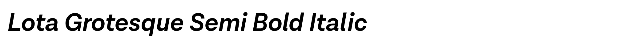 Lota Grotesque Semi Bold Italic image